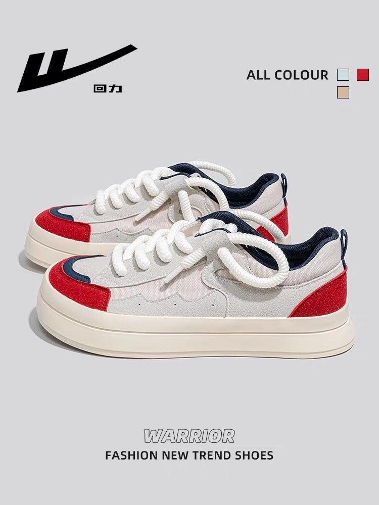 Pull back canvas shoes women's 2023 spring and autumn new big head skate shoes women's thick bottom all-match retro dopamine women's shoes
