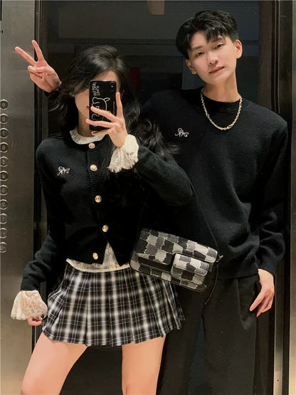 Couple wear autumn and winter 2023 new ins super hot sweater for men and women Korean version loose French sweater jacket trendy brand