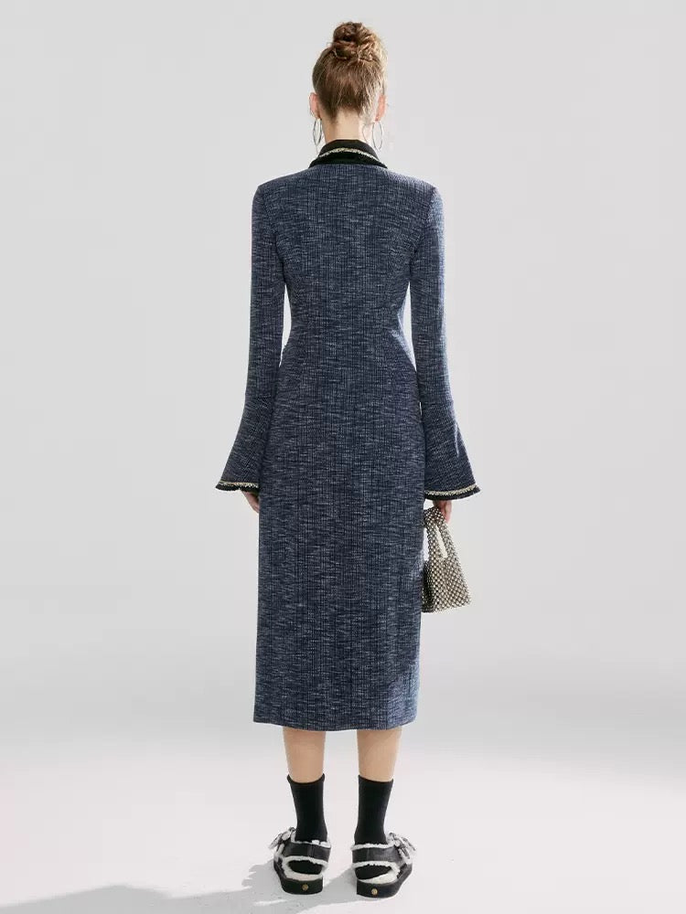 BOHOL BLING mint is not cool, light luxury socialite small fragrance style knitted dress women's autumn and winter niche long skirt