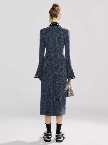 BOHOL BLING mint is not cool, light luxury socialite small fragrance style knitted dress women's autumn and winter niche long skirt