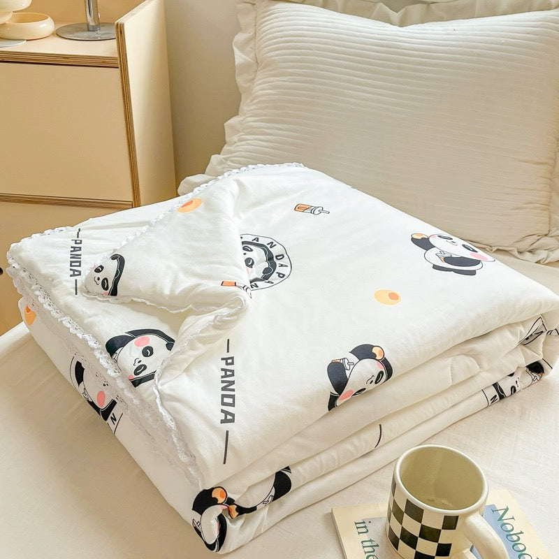 Class A soybean fiber knitted cotton summer cool quilt machine washable summer children's thin quilt spring and autumn summer air conditioning quilt