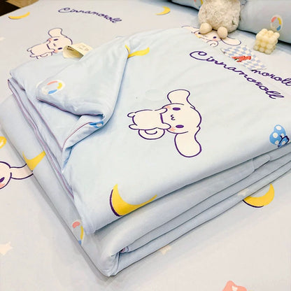 Class A soybean fiber knitted cotton summer cool quilt machine washable summer children's thin quilt spring and autumn summer air conditioning quilt