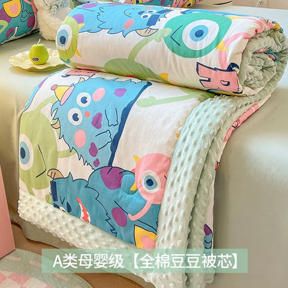 Soybean fiber cotton bean quilt thick winter quilt core single children's pure cotton summer cool quilt spring and autumn air conditioning quilt