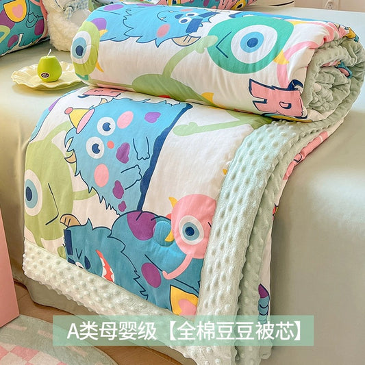 Soybean fiber cotton bean quilt thick winter quilt core single children's pure cotton summer cool quilt spring and autumn air conditioning quilt