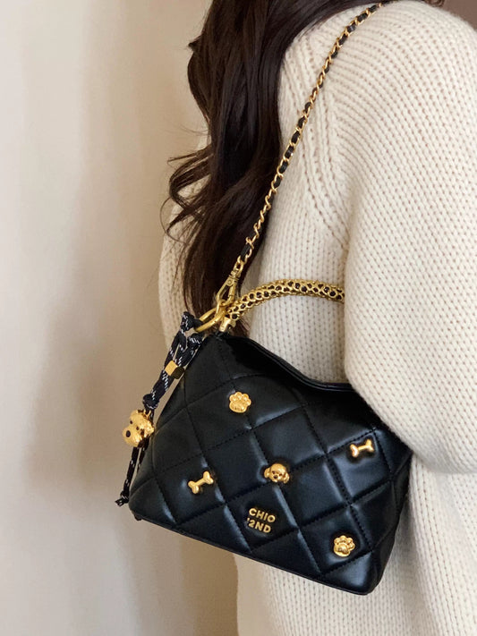 South Wind Chio2nd Bread Puppy Marseille Clear Sky Tote Bag Women's Commuter Handbag Single Shoulder Messenger Bag