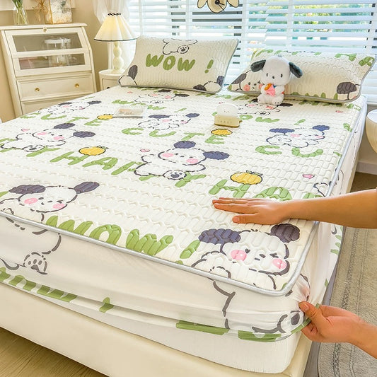 Ice silk latex cool mat three-piece set bed sheet summer bedspread single piece children baby air conditioning mat cool pad washable