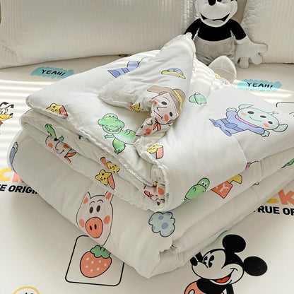 Class A soybean fiber knitted cotton summer cool quilt machine washable summer children's thin quilt spring and autumn summer air conditioning quilt