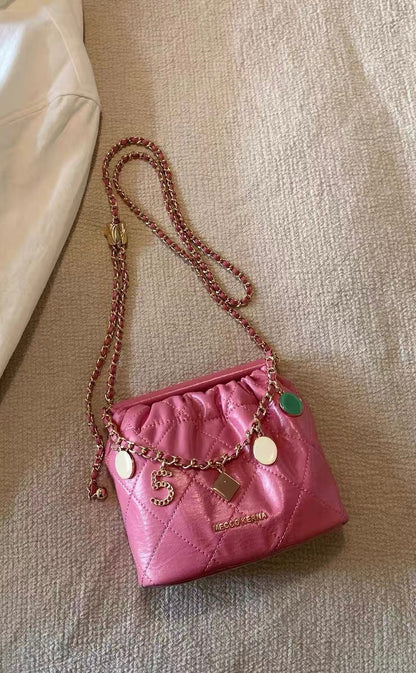 Nanfeng xMECCO KERNA Fifth Avenue Bucket Bag Women's 2023 New Summer Chain Shoulder Crossbody Bag