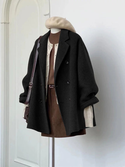 Suit woolen coat women's short 2024 autumn and winter new woolen coat winter small Korean style high-end