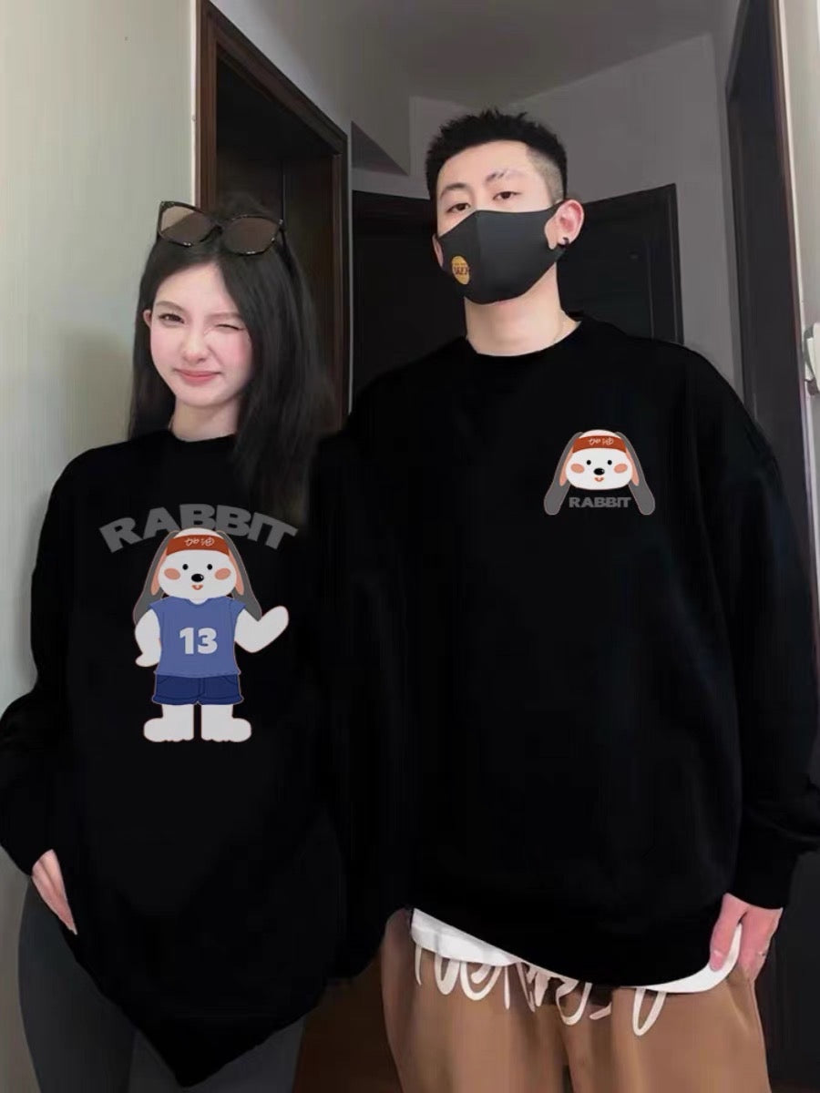 Different couple sweatshirt spring and autumn 2023 new autumn super hot trend niche high-end round neck jacket