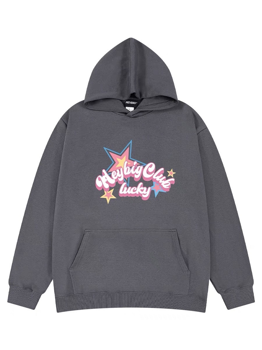 Hooded sweatshirt for boys in spring, autumn and winter American style ins trendy brand long-sleeved hooded T-shirt plus velvet and thickened trendy top clothes