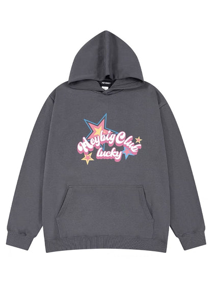 Hooded sweatshirt for boys in spring, autumn and winter American style ins trendy brand long-sleeved hooded T-shirt plus velvet and thickened trendy top clothes