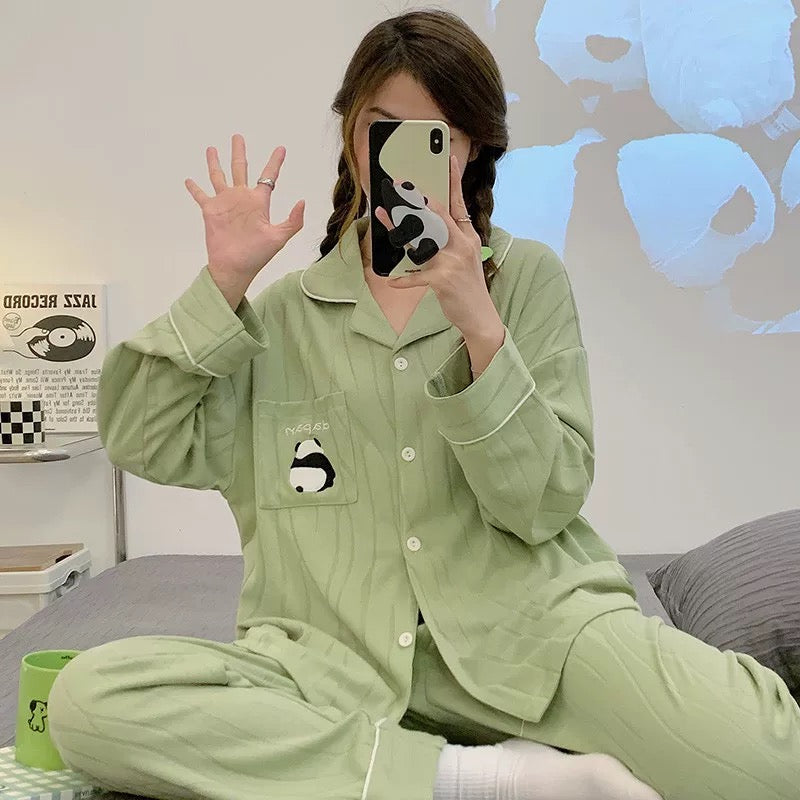 Pajamas for women Spring Autumn Winter Cotton Long Sleeve 2024 New Style Student Sweet and Cute Ladies Home Clothes Set