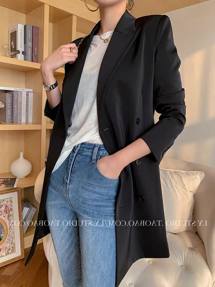 2023 Spring and Autumn New Intellectual Elegant OL Dress Women's Slim Temperament Waist Simple Commuting Suit Collar Skirt (B5913)