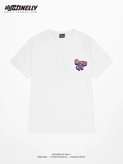 Retro oversize Japanese anime printed short-sleeved T-shirt for men and women summer new versatile niche top trendy ins