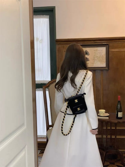 White French retro style suit dress suit cold style high-end small fragrance women's early autumn wear 2023