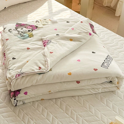 Class A soybean fiber knitted cotton summer cool quilt machine washable summer children's thin quilt spring and autumn summer air conditioning quilt