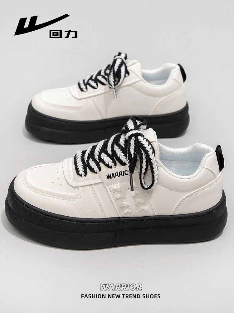 Huili Maisui white shoes for women 2024 new thick-soled heightening spring casual shoes for students versatile sports board shoes