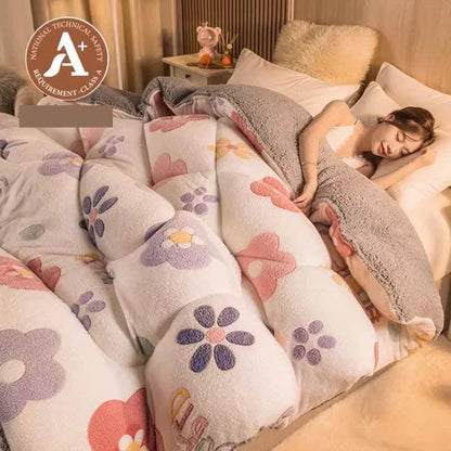 Coral fleece blanket lamb fleece quilt thickened winter single student dormitory milk flannel blanket bed