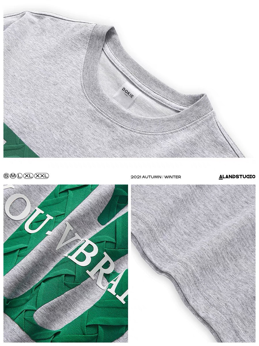 Xu Tailang American retro letter printed short-sleeved simple fashion loose versatile t-shirt ins trend men's top