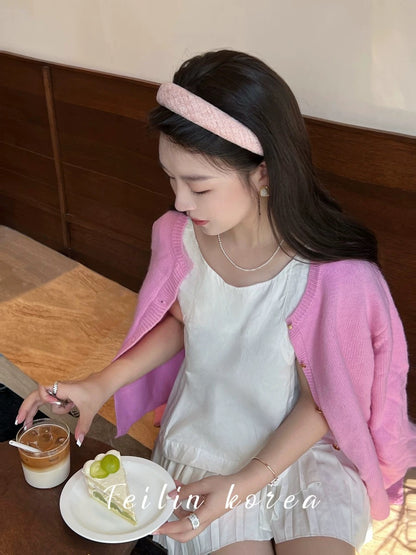 Small fragrant headband suitable for round faces, women's high-ceiling headband, hairpin headband, high-end, foreign and fashionable hair bundle