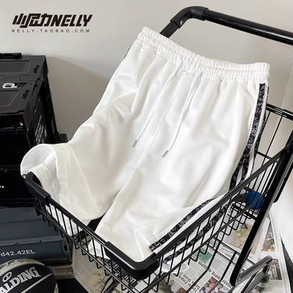 Summer cashew flower sports shorts men's trendy loose ins versatile couple thin outer wear casual mid-length pants