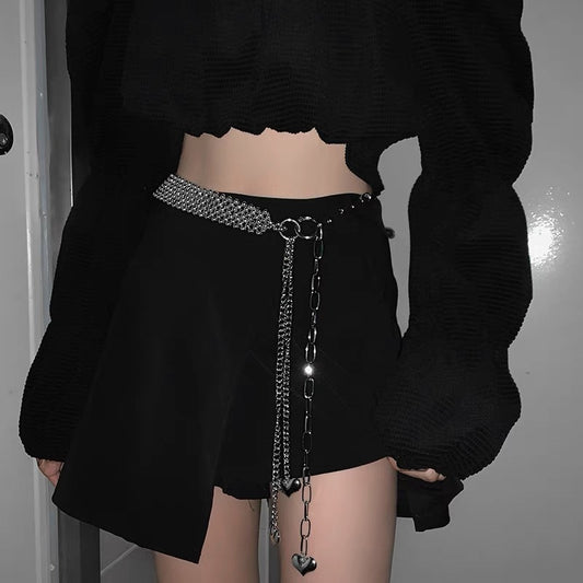 Metal waist chain women's summer fashion ins style new decoration with dress design sense high street personality belt