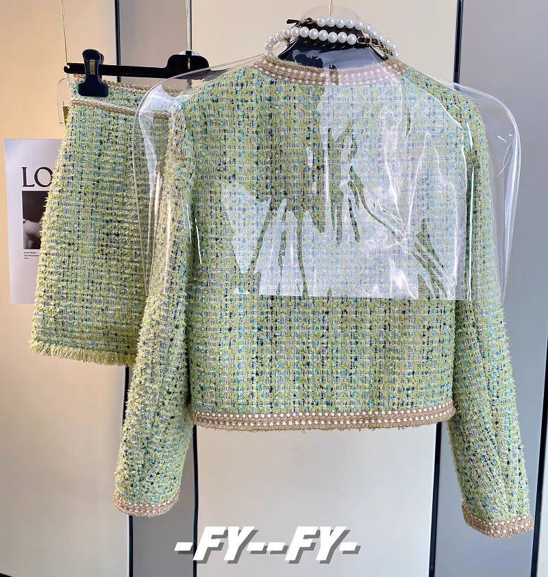 Xiaoxiangfeng Suit Women's 2023 New Spring and Autumn Suit Royal Sister Fashion Light Luxury Celebrity High-Quality Woolen Two-piece Set