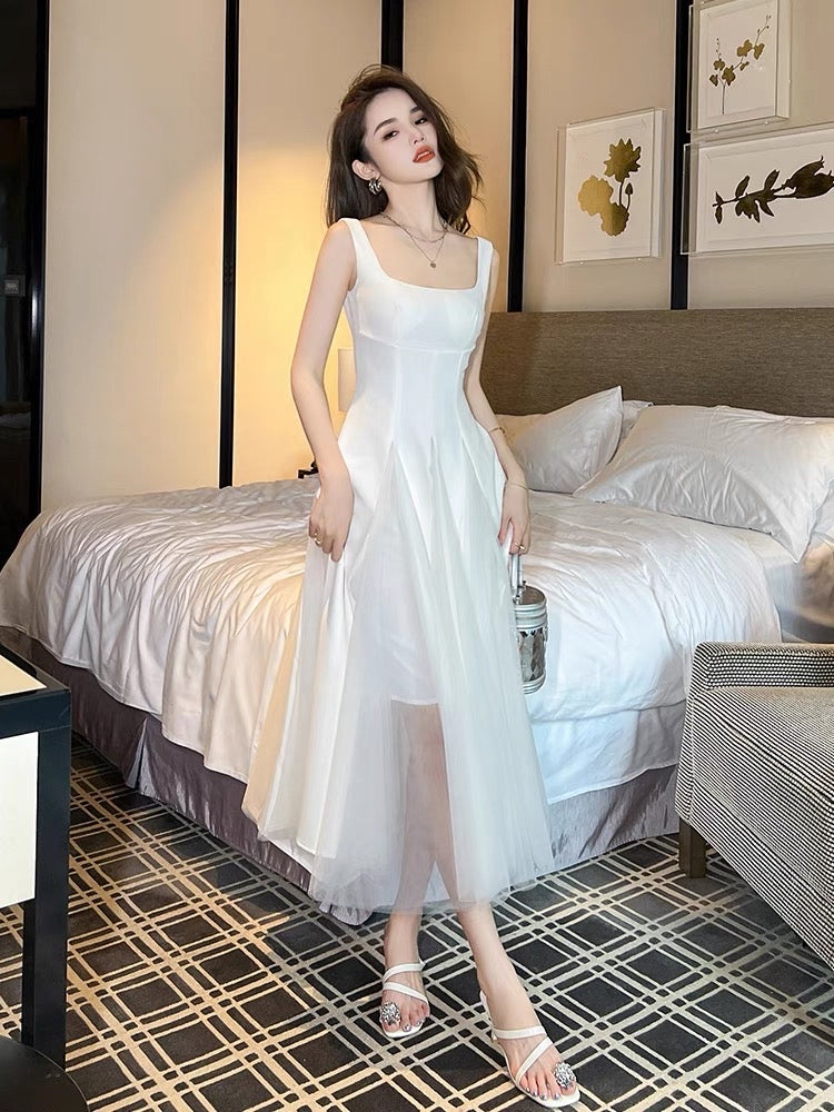 mid length tank top sleeveless dress