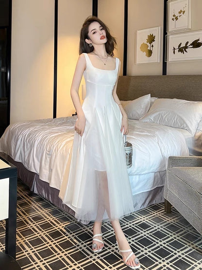mid length tank top sleeveless dress