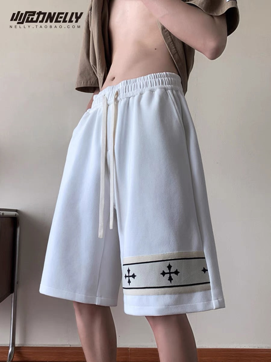 American hip-hop basketball shorts men's summer large size trendy brand straight Hong Kong style cec loose casual sports pants