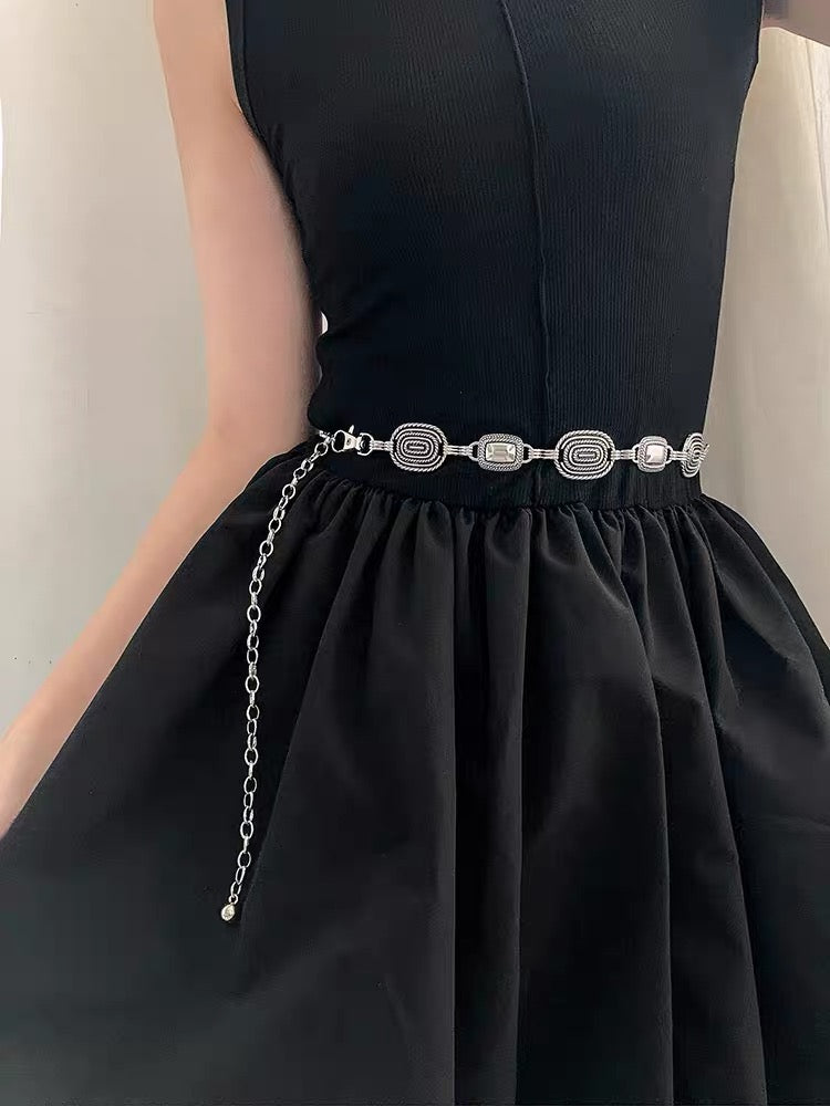 Waist chain women's summer new high-end decorative belt with dress suit Korean version ins fashion all-match belt