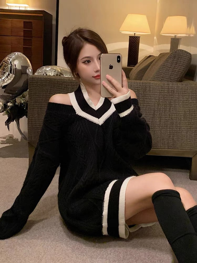 Early spring new women's clothing, high-end, popular this year, beautiful sweaters, loose casual lady style long-sleeved knitted tops