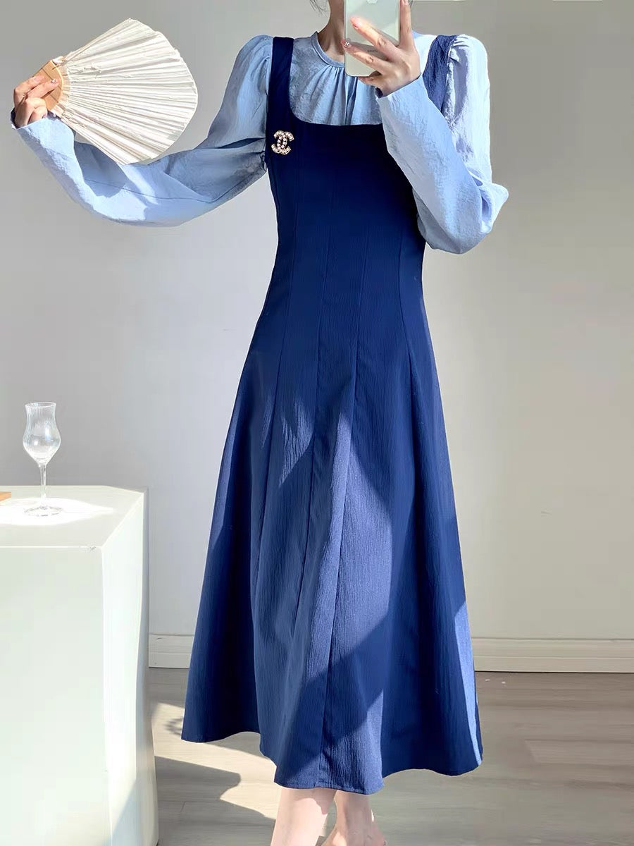 High-end, super good-looking, elegant, small fragrance suit dress, fashionable, popular and beautiful autumn and winter clothing, a complete set D9291