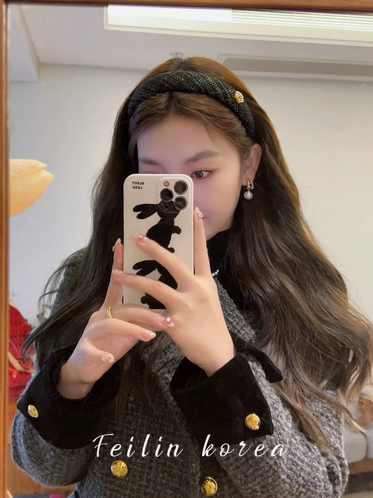 Camellia Xiaoxiangfeng hairpin headband 2023 Internet celebrity new headwear hair bundle autumn and winter high skull headband women's style