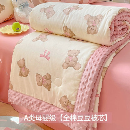 Soybean fiber cotton bean quilt thick winter quilt core single children's pure cotton summer cool quilt spring and autumn air conditioning quilt