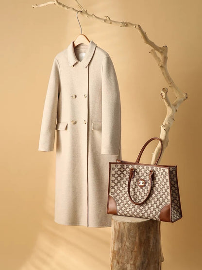 [DYA560737VG] Temperament conservation, newly added luxury configuration wool + camel velvet double-sided long style