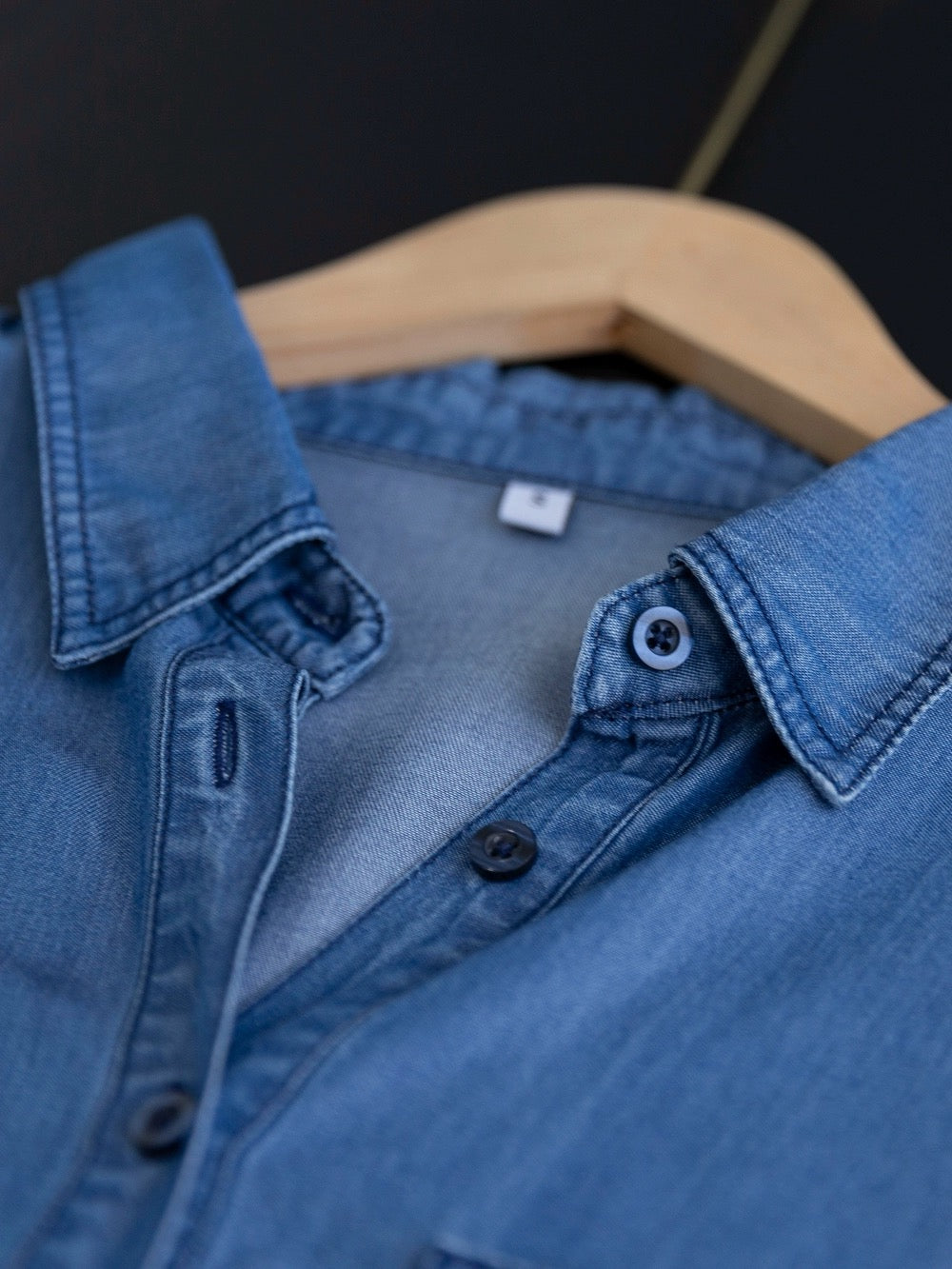 Foreign trade export high-end washed denim shirt for women, niche design, loose and versatile layered shirt, drape bottom
