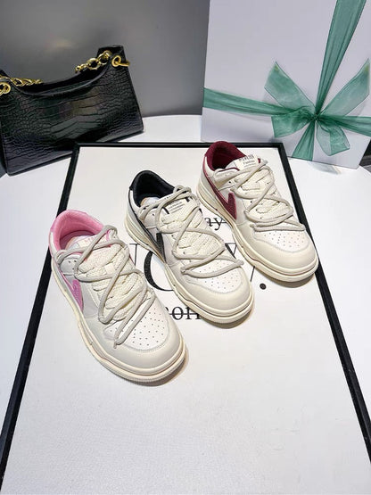 Uncle Jian's white shoes women's new spring and autumn all-match sports and casual shoes women's summer thick-soled sneakers for women (S0127)
