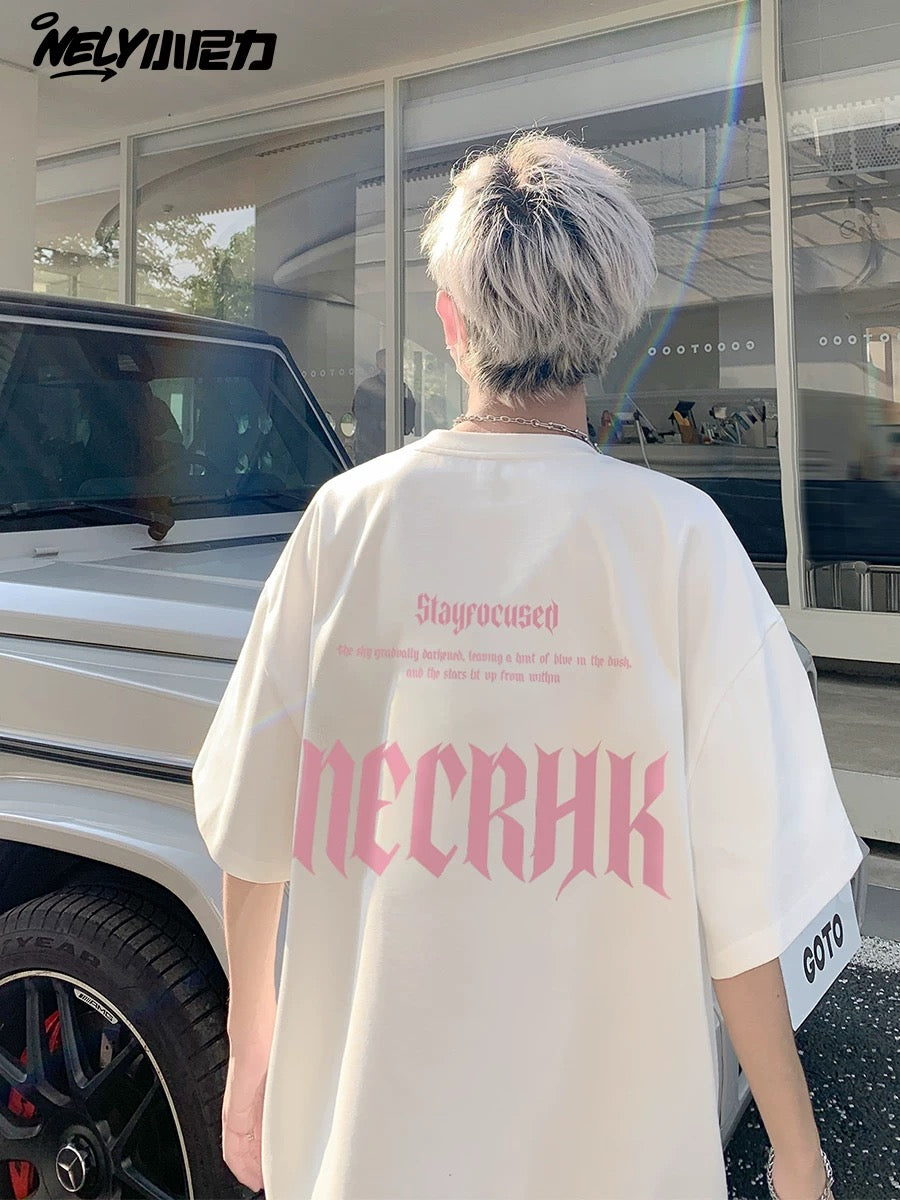 American cartoon cat print round neck short sleeve men and women summer 2025 couple pure cotton t-shirt half sleeve bottoming shirt trend