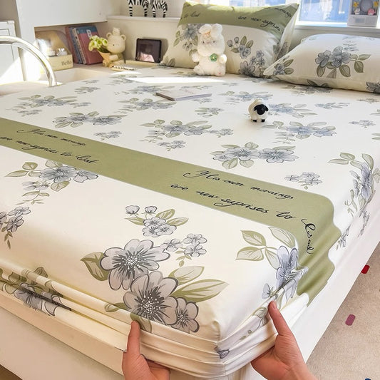 A-grade mother and baby grade pure cotton fitted sheet, single piece, pure cotton mattress protector, bed cover, dust cover, bed cover, 1.5 three-piece set