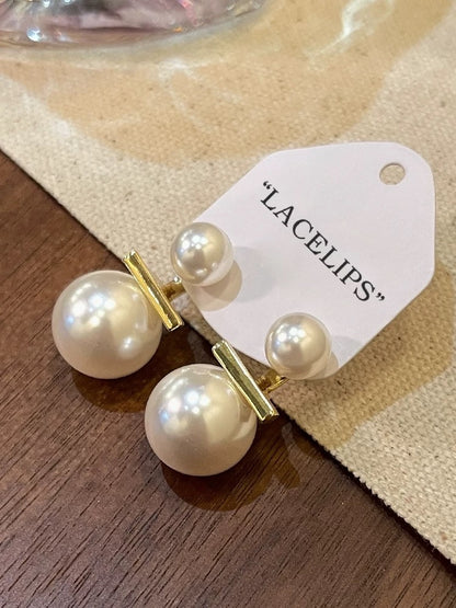 Two-wear style~French pearl earrings for women 2023 new niche design high-end light luxury earrings earrings for women
