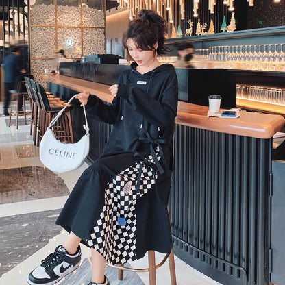 Chic design splicing dress for women autumn 2023 new Korean style fash –  Lee Nhi Boutique