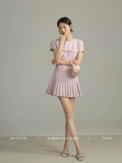 DH OFFICIAL big flower [Holiday Princess] Playful daughter temperament dress small fragrance style Korean women high-end