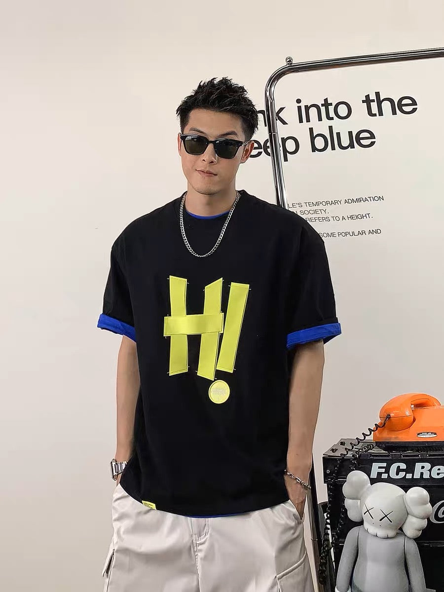 Xu Tailang letter short-sleeved t-shirt men's summer hot style tide brand trend men's heavy cotton white men's top