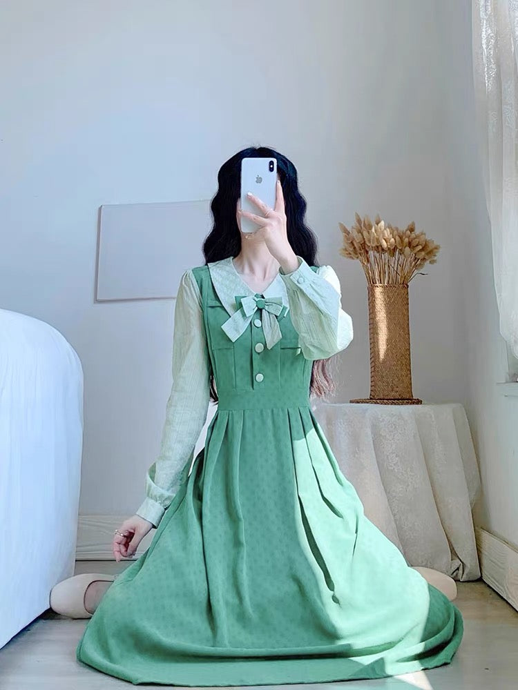 Autumn 2023 new skirt French first love age-reducing fairy temperament fresh waist slimming dress for small people