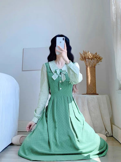 Autumn 2023 new skirt French first love age-reducing fairy temperament fresh waist slimming dress for small people