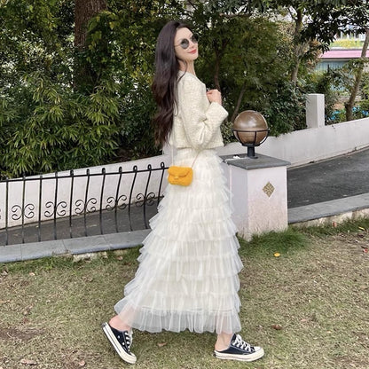 2023 early spring dress light luxury high-definition tea break French style high-end feeling Royal Miss Xiaoxiangfeng first love two-piece suit skirt spring and summer