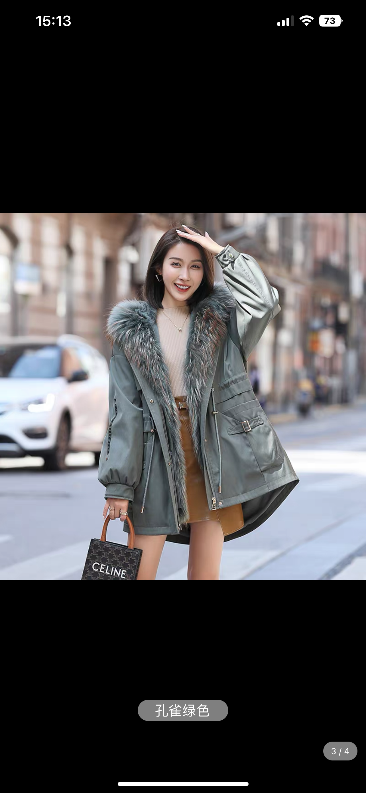 Winter fur parka women's 2023 mid-length hooded removable rex rabbit fur liner raccoon fur placket jacket