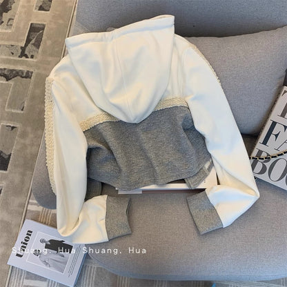 MUEL◆Women's sweatshirt suit autumn 2023 new casual fashion, foreign style, fashionable temperament, slimming two-piece set